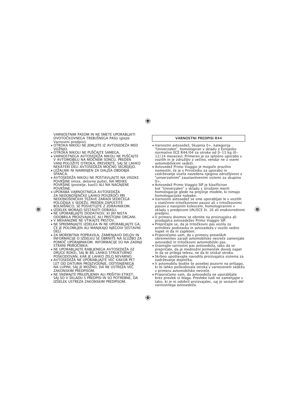 Peg-Perego ECE R44 User Manual | Page 61 / 93