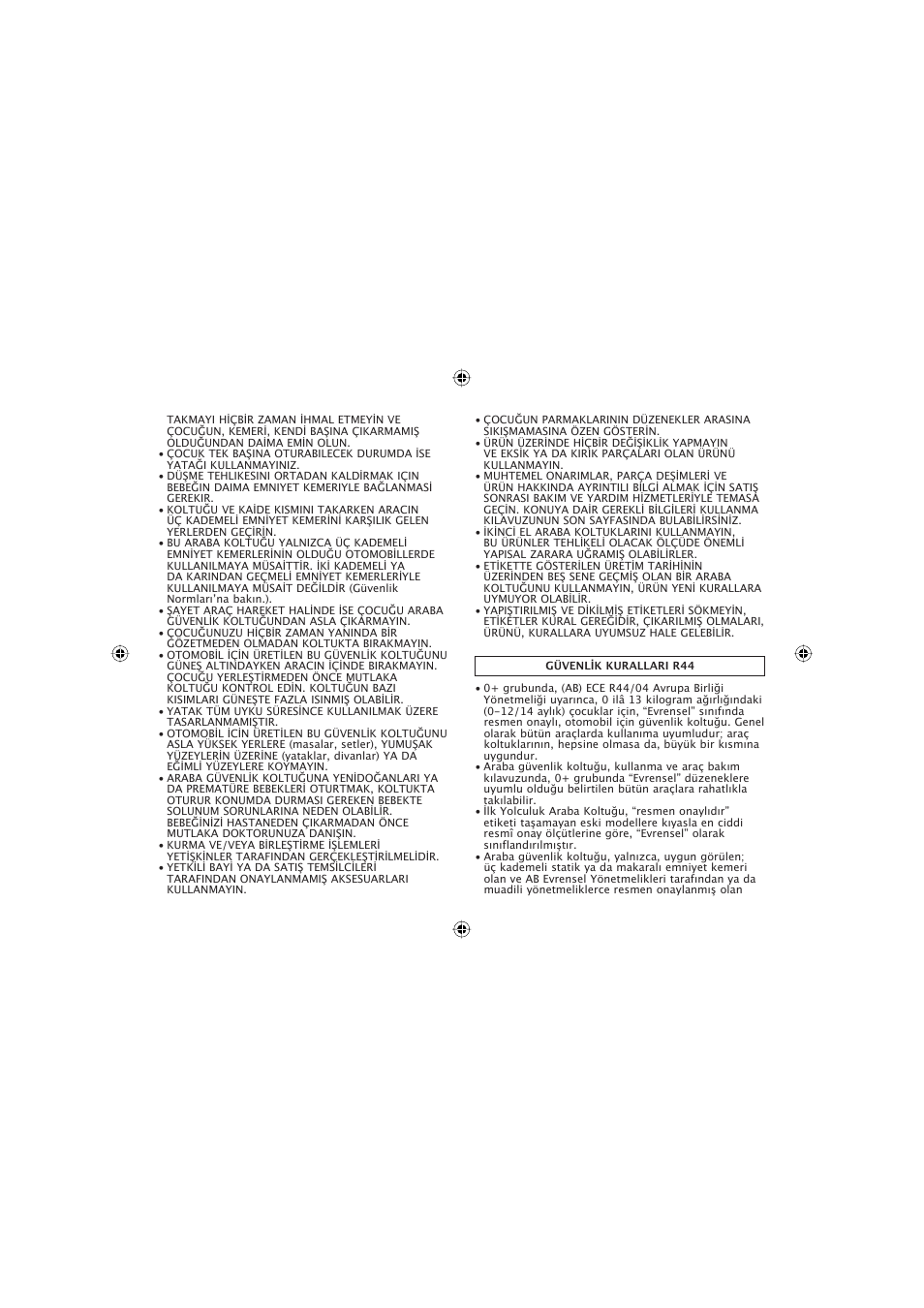 Peg-Perego ECE R44 User Manual | Page 72 / 93