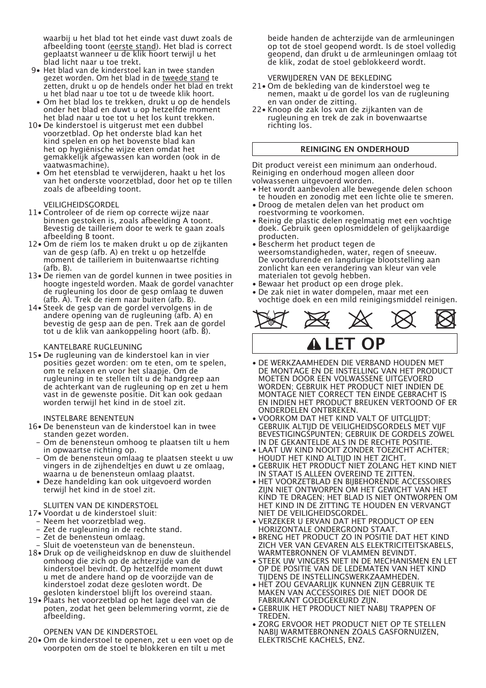Let op | Peg-Perego Merenda User Manual | Page 17 / 28