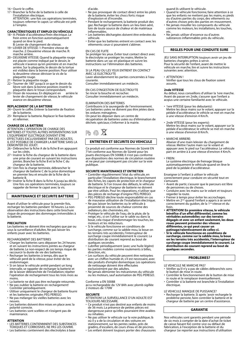 Peg-Perego SPORT RALLY IGOD0038 User Manual | Page 9 / 32