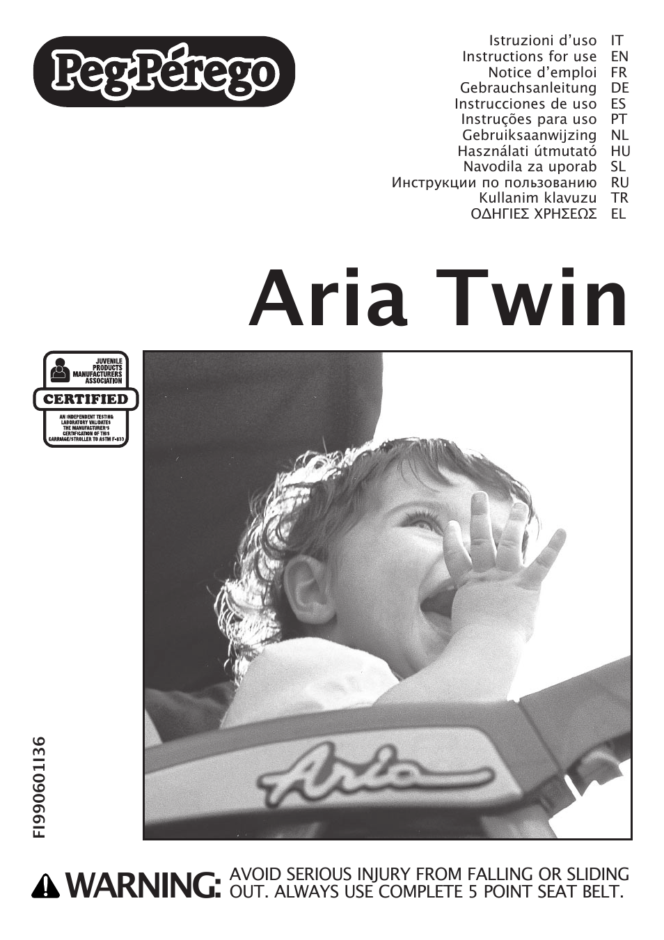 Peg-Perego Aria Twin User Manual | 48 pages