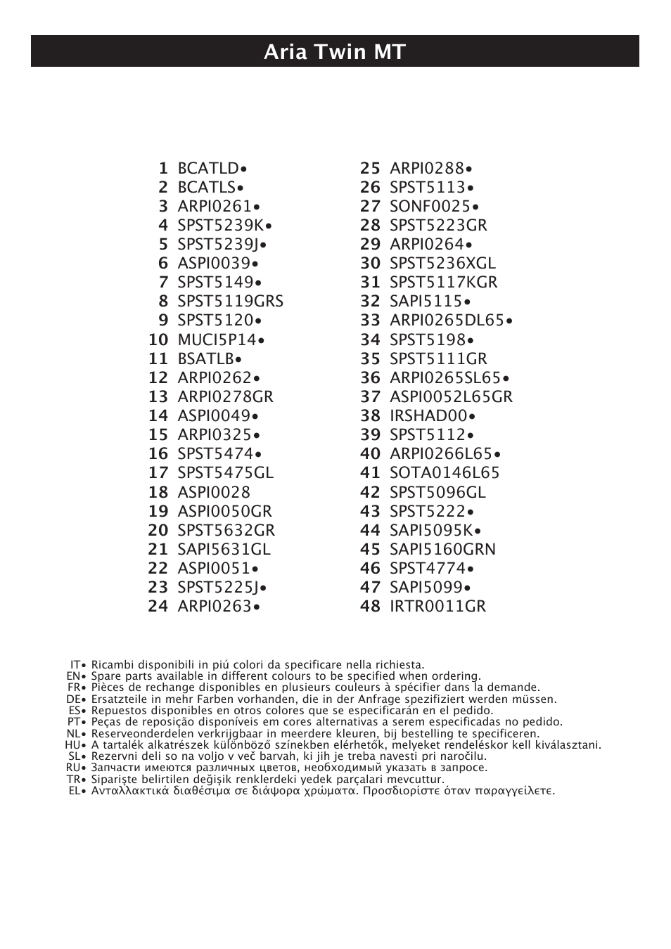 Aria twin mt | Peg-Perego Aria Twin User Manual | Page 8 / 48