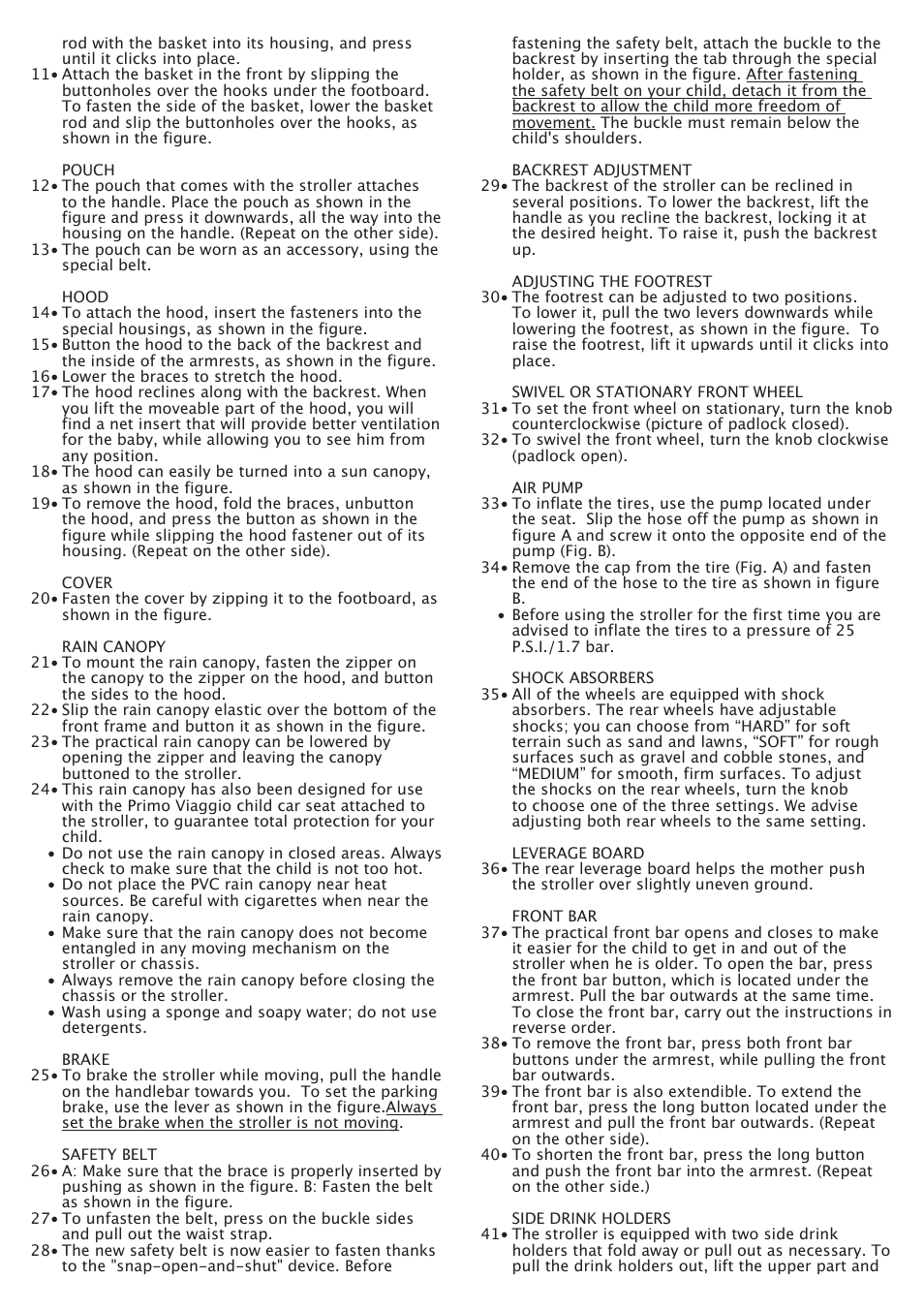 Peg-Perego GT3 User Manual | Page 19 / 76