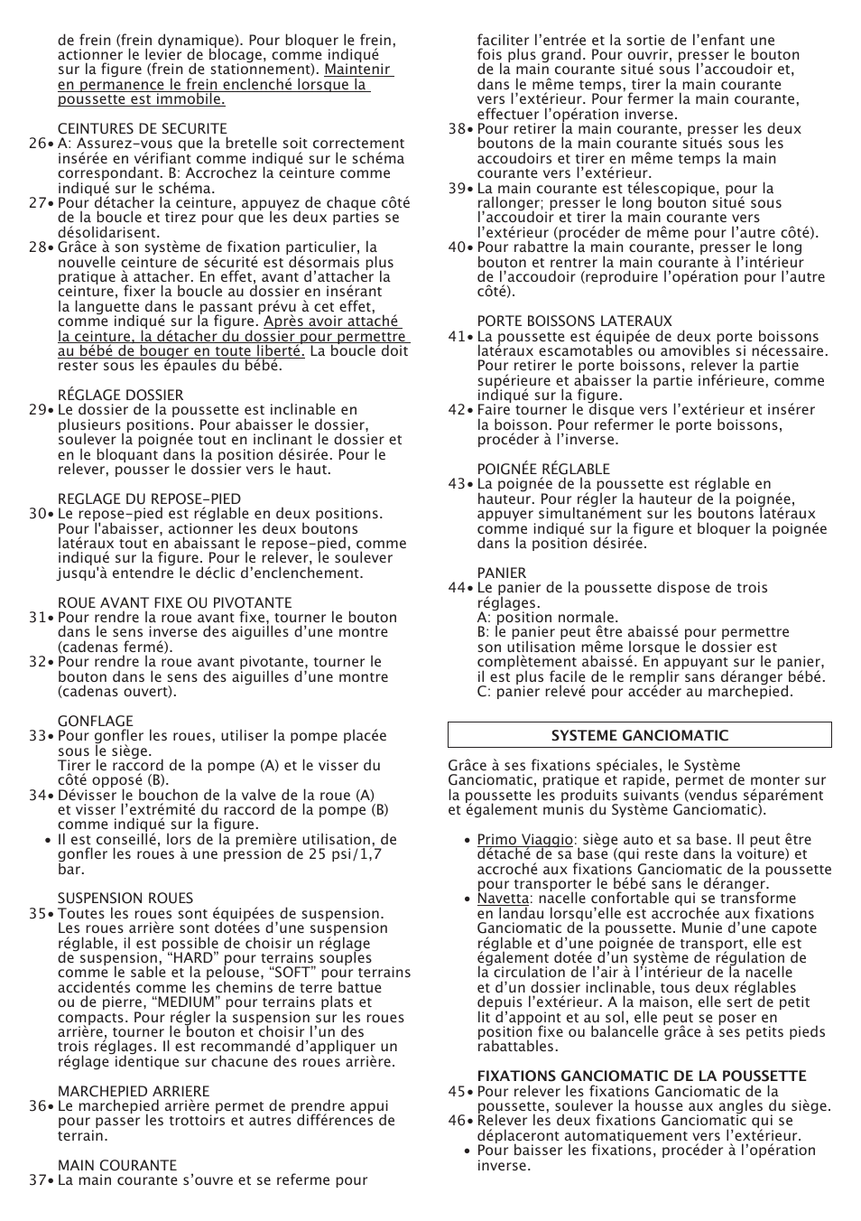 Peg-Perego GT3 User Manual | Page 23 / 76