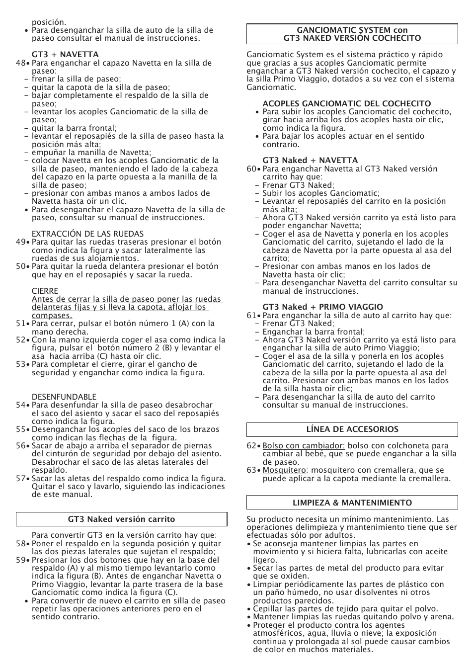 Peg-Perego GT3 User Manual | Page 32 / 76