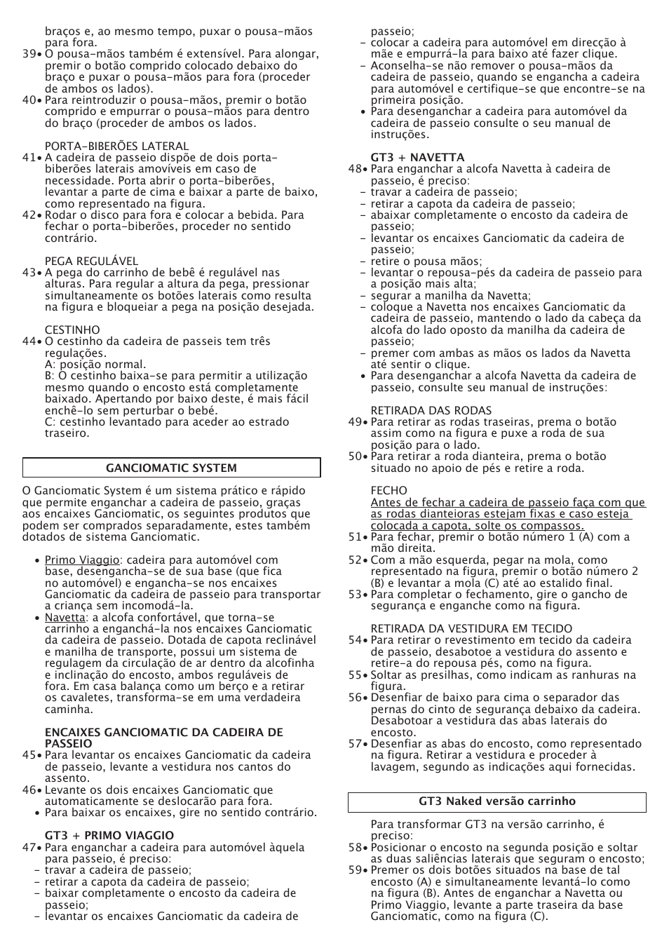 Peg-Perego GT3 User Manual | Page 35 / 76