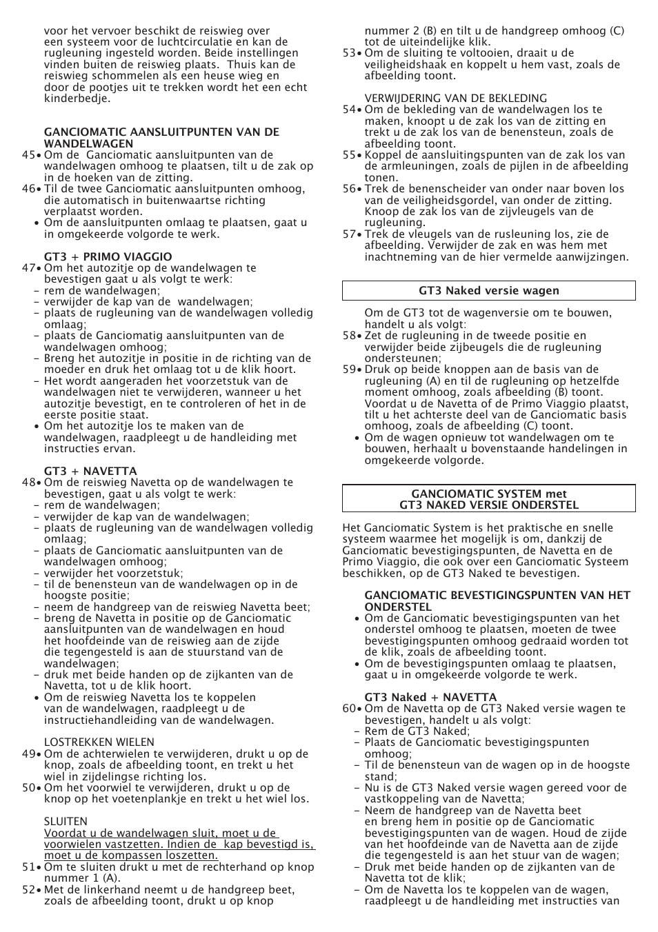 Peg-Perego GT3 User Manual | Page 39 / 76