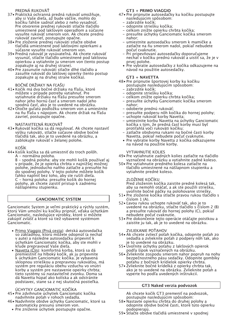 Peg-Perego GT3 User Manual | Page 53 / 76