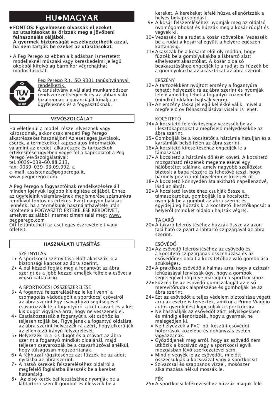 Hu•magyar | Peg-Perego GT3 User Manual | Page 55 / 76