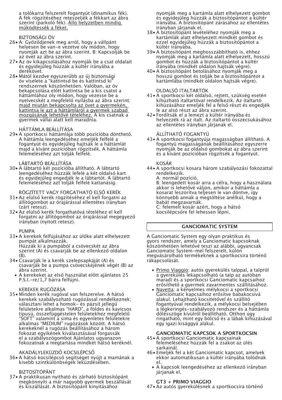 Peg-Perego GT3 User Manual | Page 56 / 76