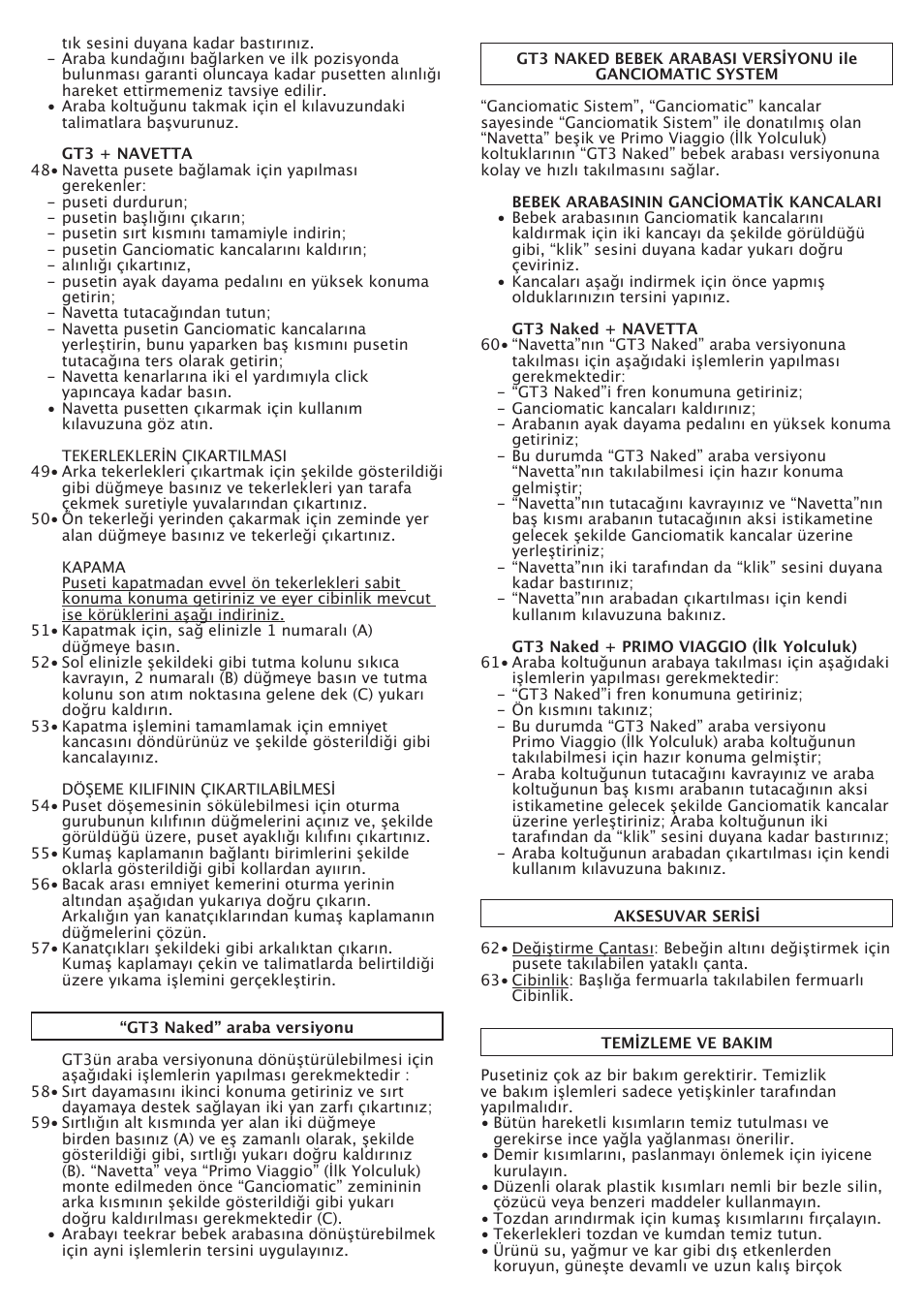 Peg-Perego GT3 User Manual | Page 68 / 76