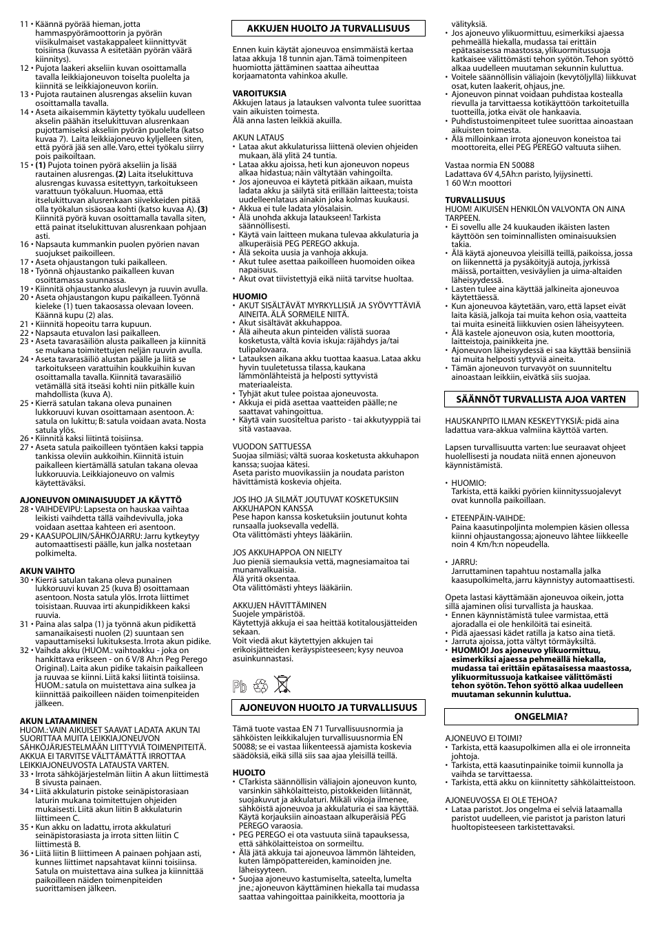 Peg-Perego IGED1091 User Manual | Page 19 / 32