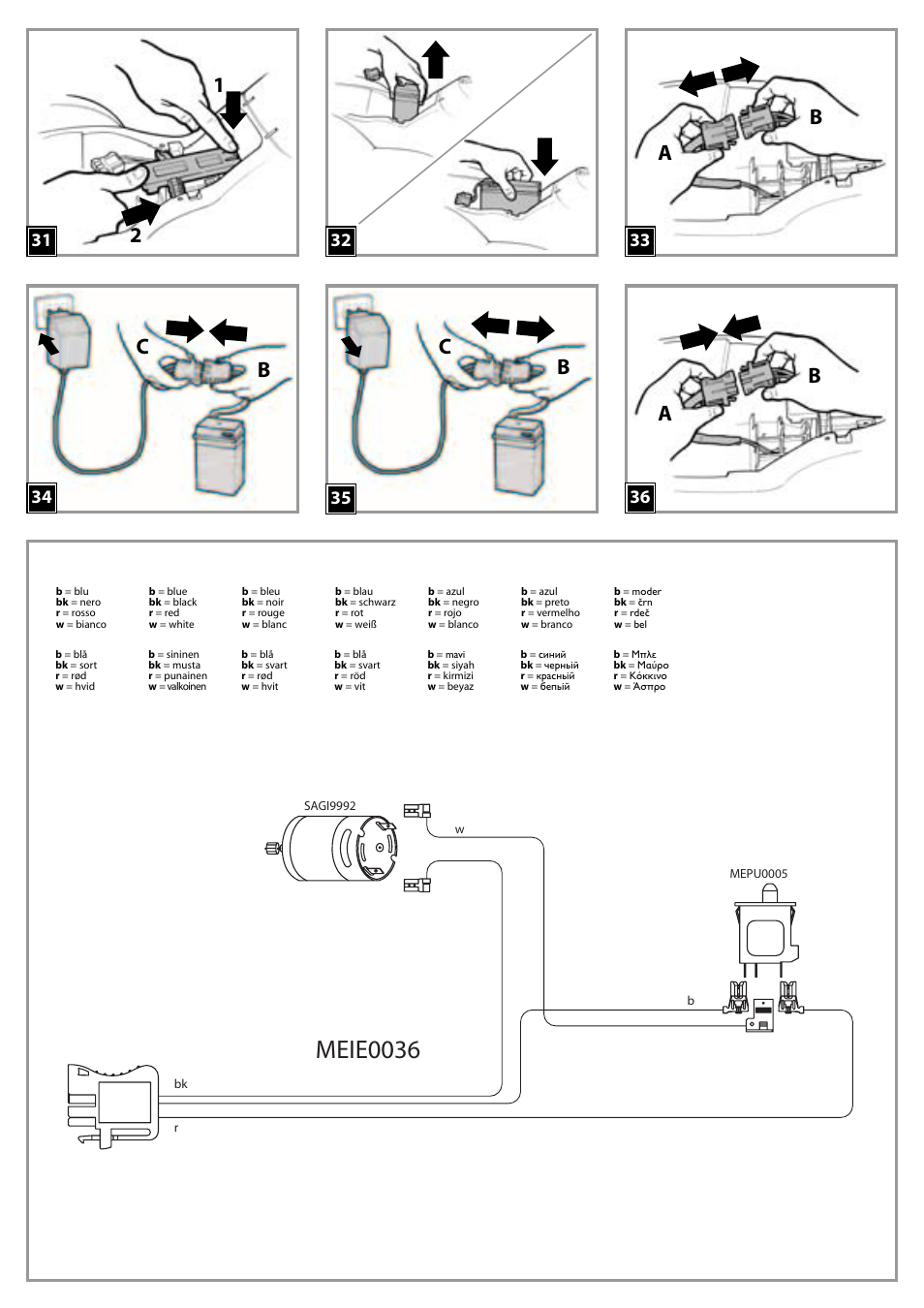 Meie0036, 12 c b c b, Ba a | Peg-Perego IGED1091 User Manual | Page 4 / 32