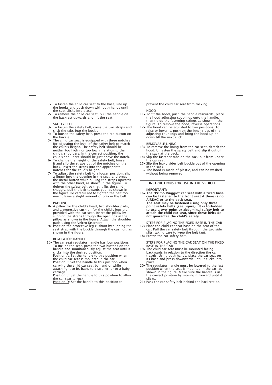 Peg-Perego Base Fissa User Manual | Page 14 / 68
