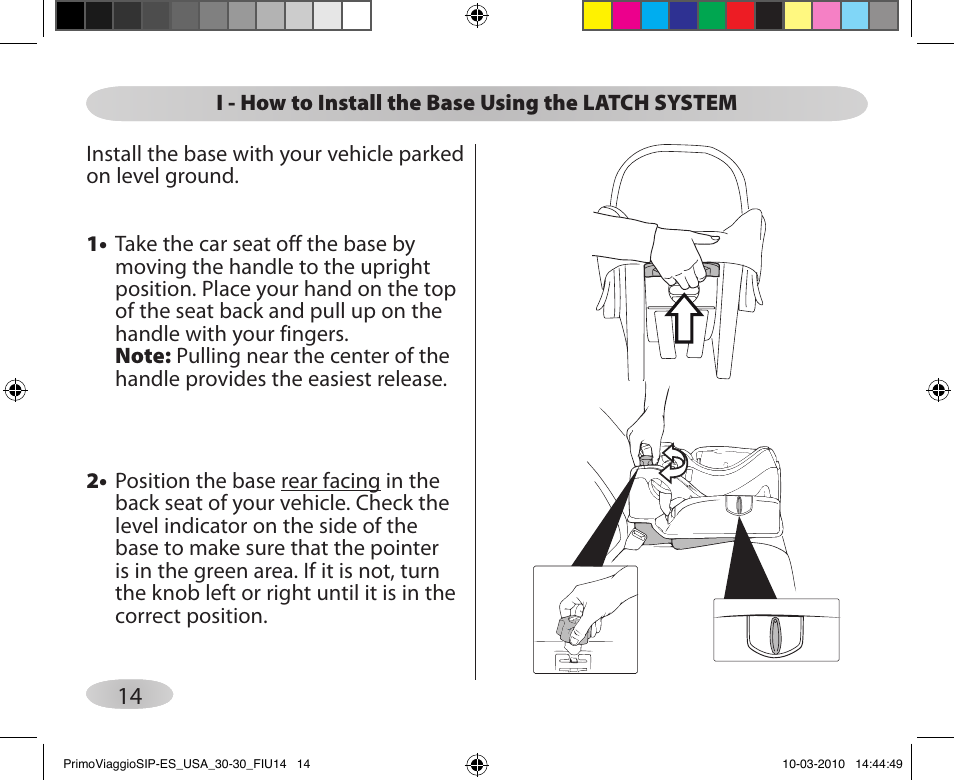 Peg-Perego PRIMO VIAGGIO SIP ES 30.30 User Manual | Page 14 / 92