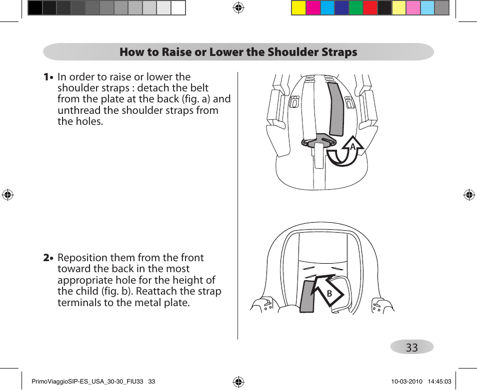 Peg-Perego PRIMO VIAGGIO SIP ES 30.30 User Manual | Page 33 / 92
