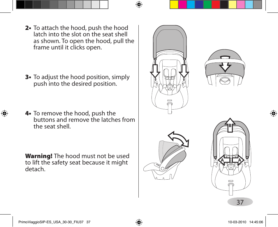 Peg-Perego PRIMO VIAGGIO SIP ES 30.30 User Manual | Page 37 / 92