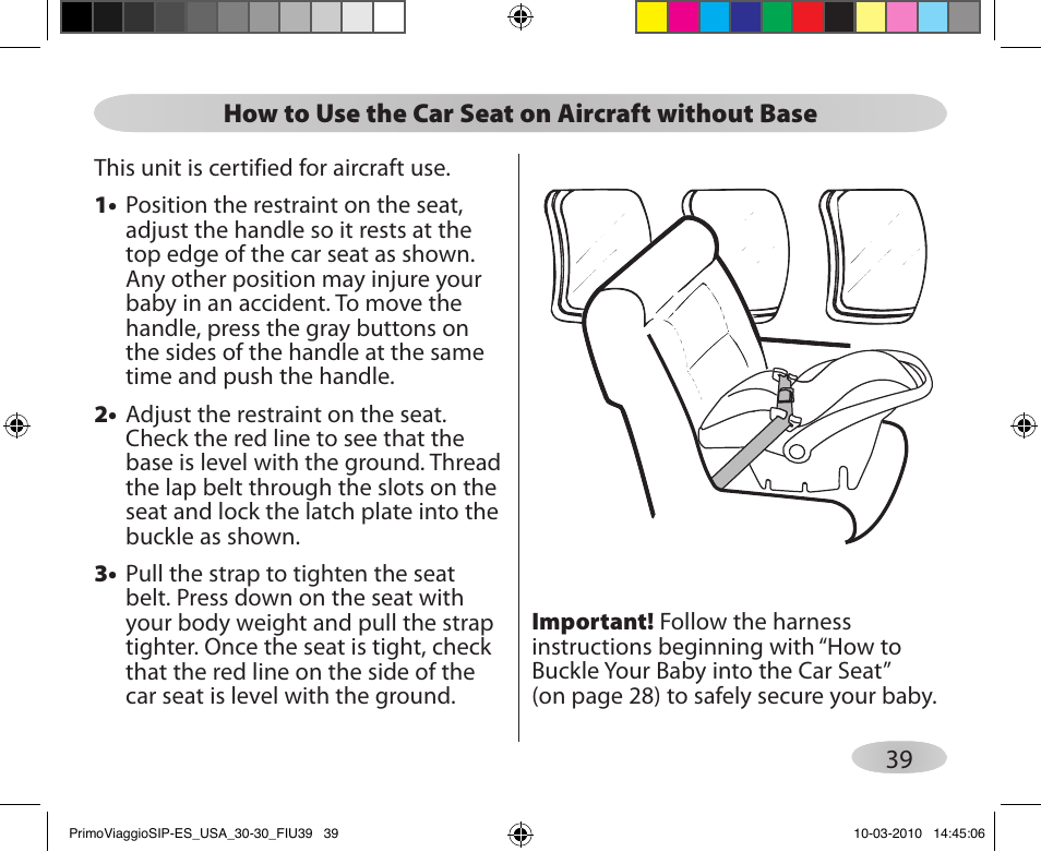 Peg-Perego PRIMO VIAGGIO SIP ES 30.30 User Manual | Page 39 / 92