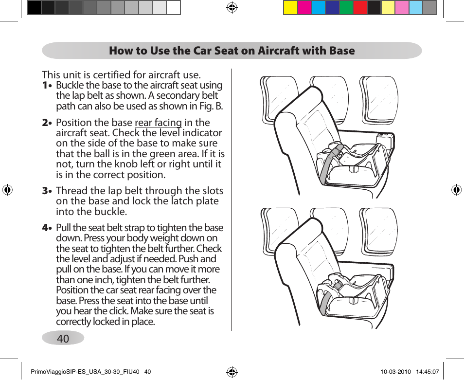 Peg-Perego PRIMO VIAGGIO SIP ES 30.30 User Manual | Page 40 / 92