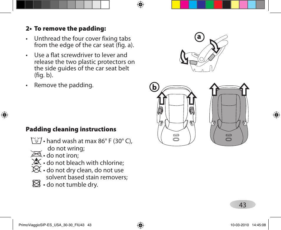Peg-Perego PRIMO VIAGGIO SIP ES 30.30 User Manual | Page 43 / 92