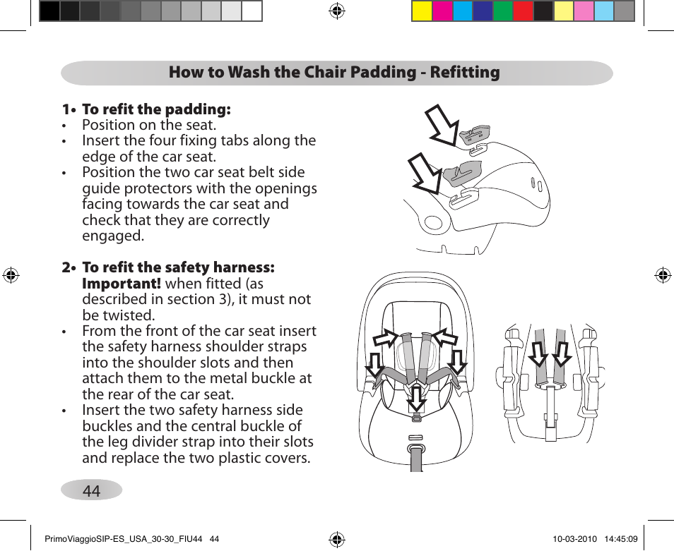 Peg-Perego PRIMO VIAGGIO SIP ES 30.30 User Manual | Page 44 / 92