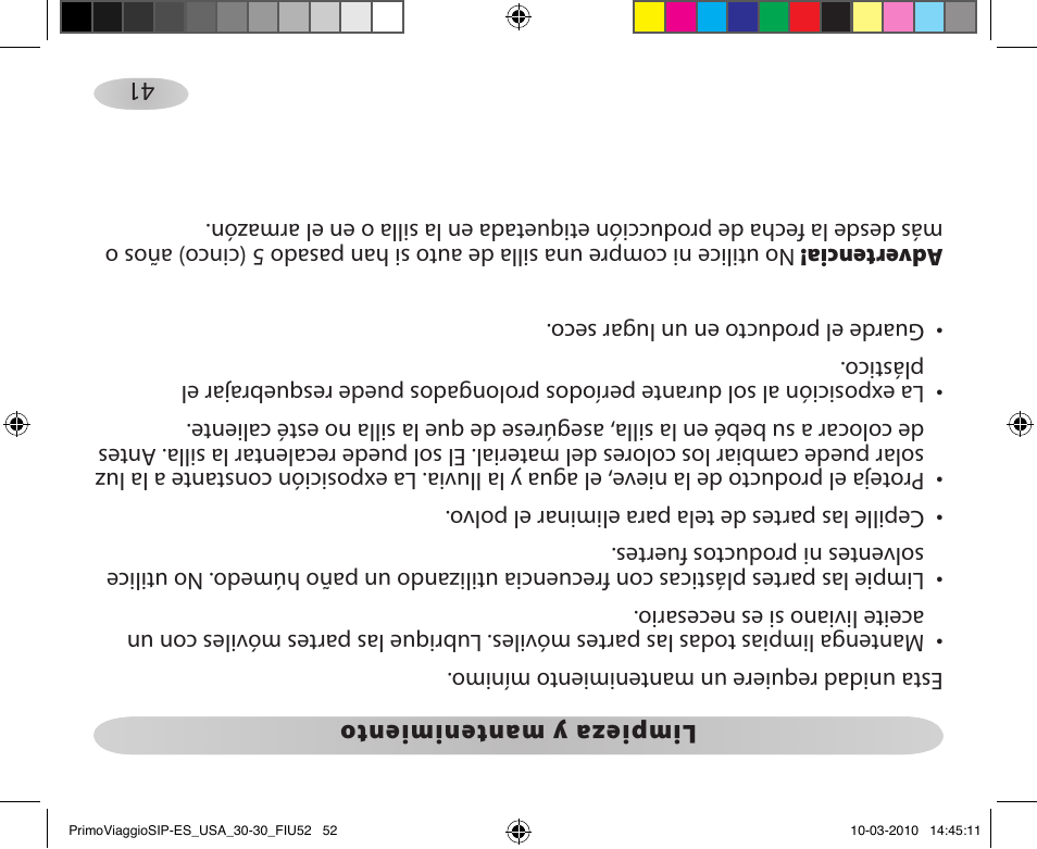 Peg-Perego PRIMO VIAGGIO SIP ES 30.30 User Manual | Page 52 / 92