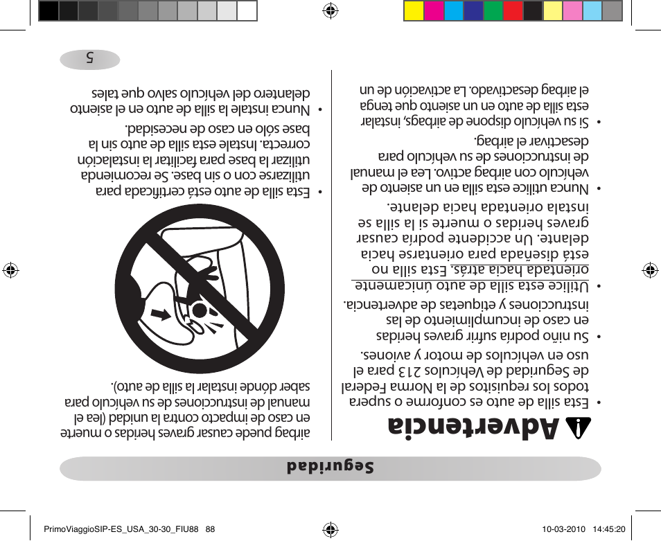 A dver tencia | Peg-Perego PRIMO VIAGGIO SIP ES 30.30 User Manual | Page 88 / 92