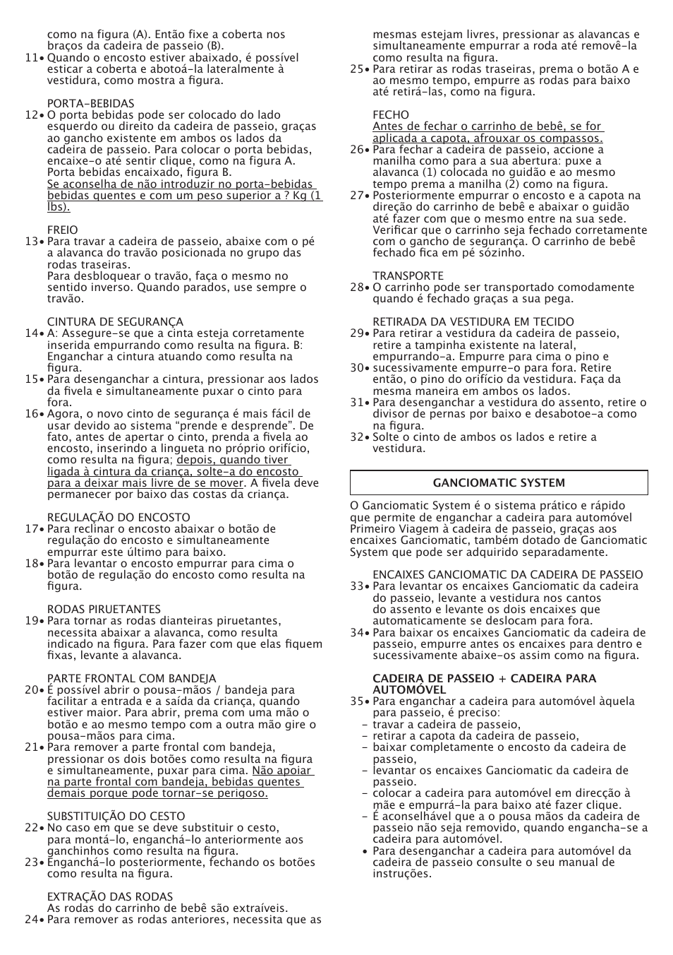 Peg-Perego Aria OH User Manual | Page 23 / 52