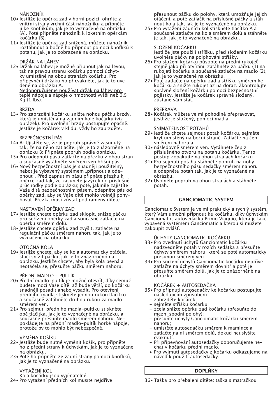 Peg-Perego Aria OH User Manual | Page 32 / 52