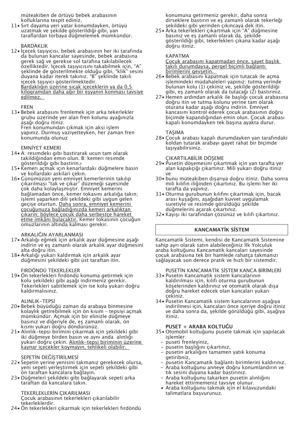 Peg-Perego Aria OH User Manual | Page 44 / 52