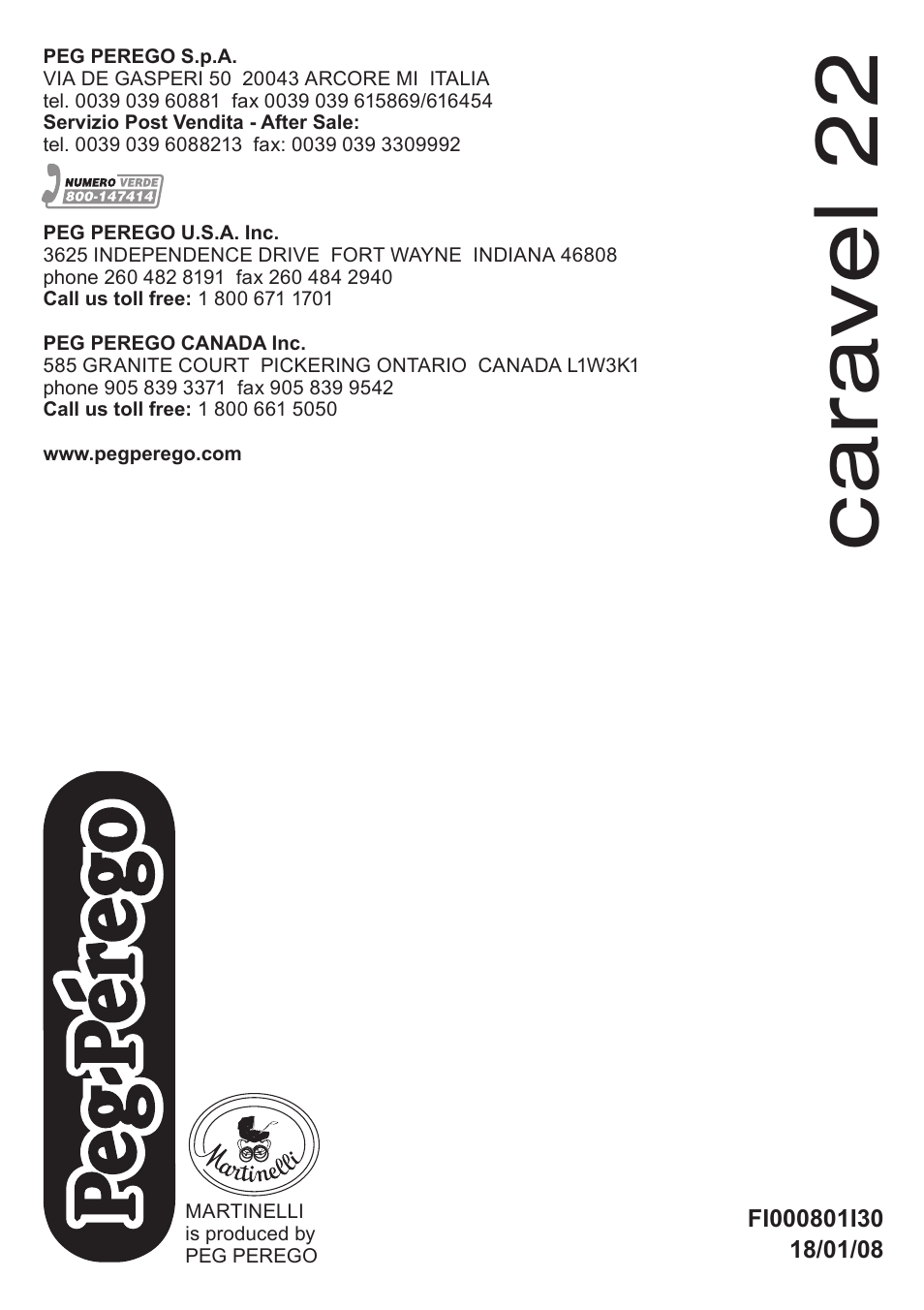 Caravel 22 | Peg-Perego Caravel 22 User Manual | Page 56 / 56