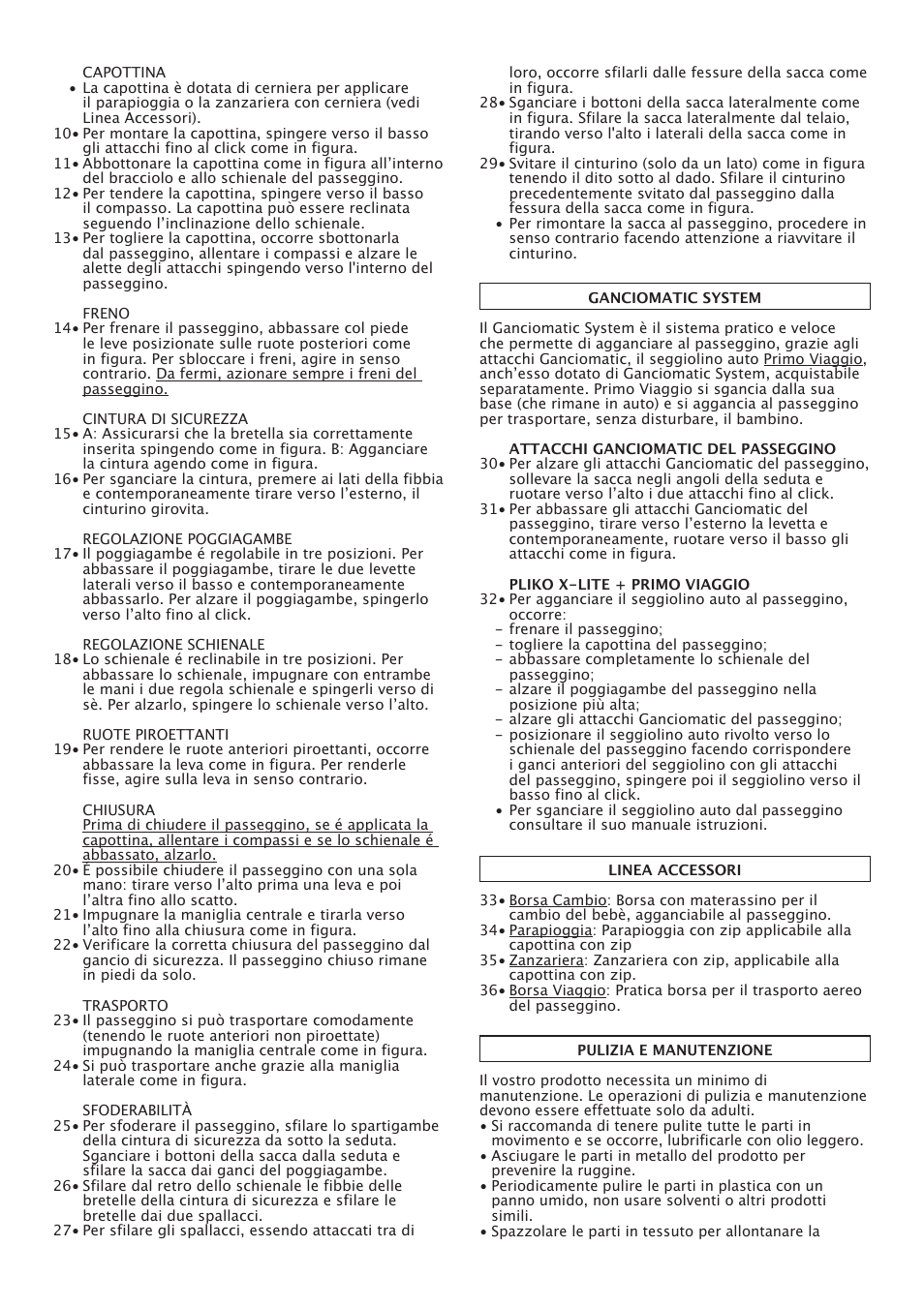 Peg-Perego Pliko X-Lite User Manual | Page 10 / 48