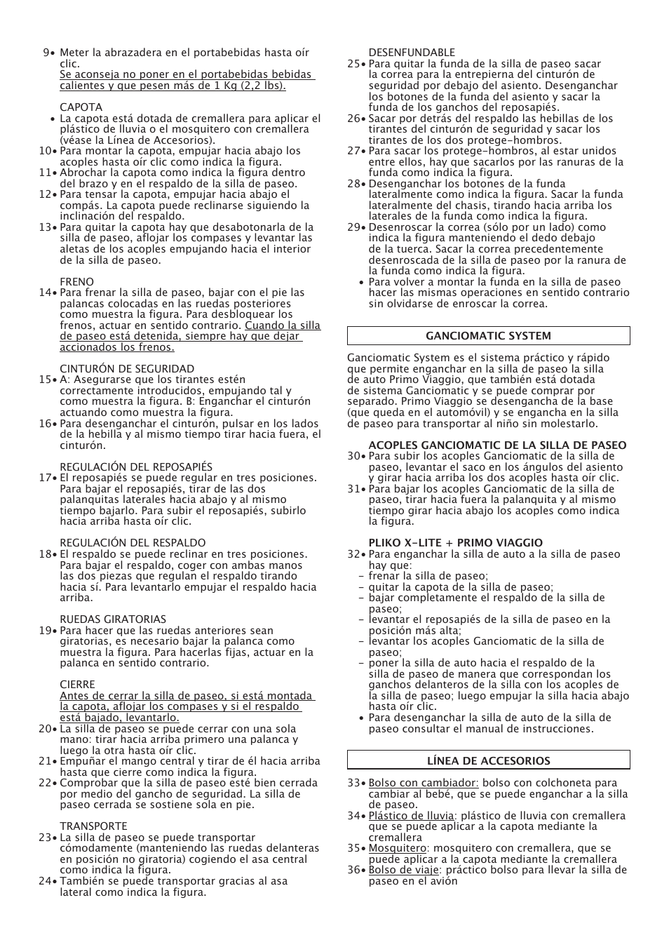 Peg-Perego Pliko X-Lite User Manual | Page 19 / 48
