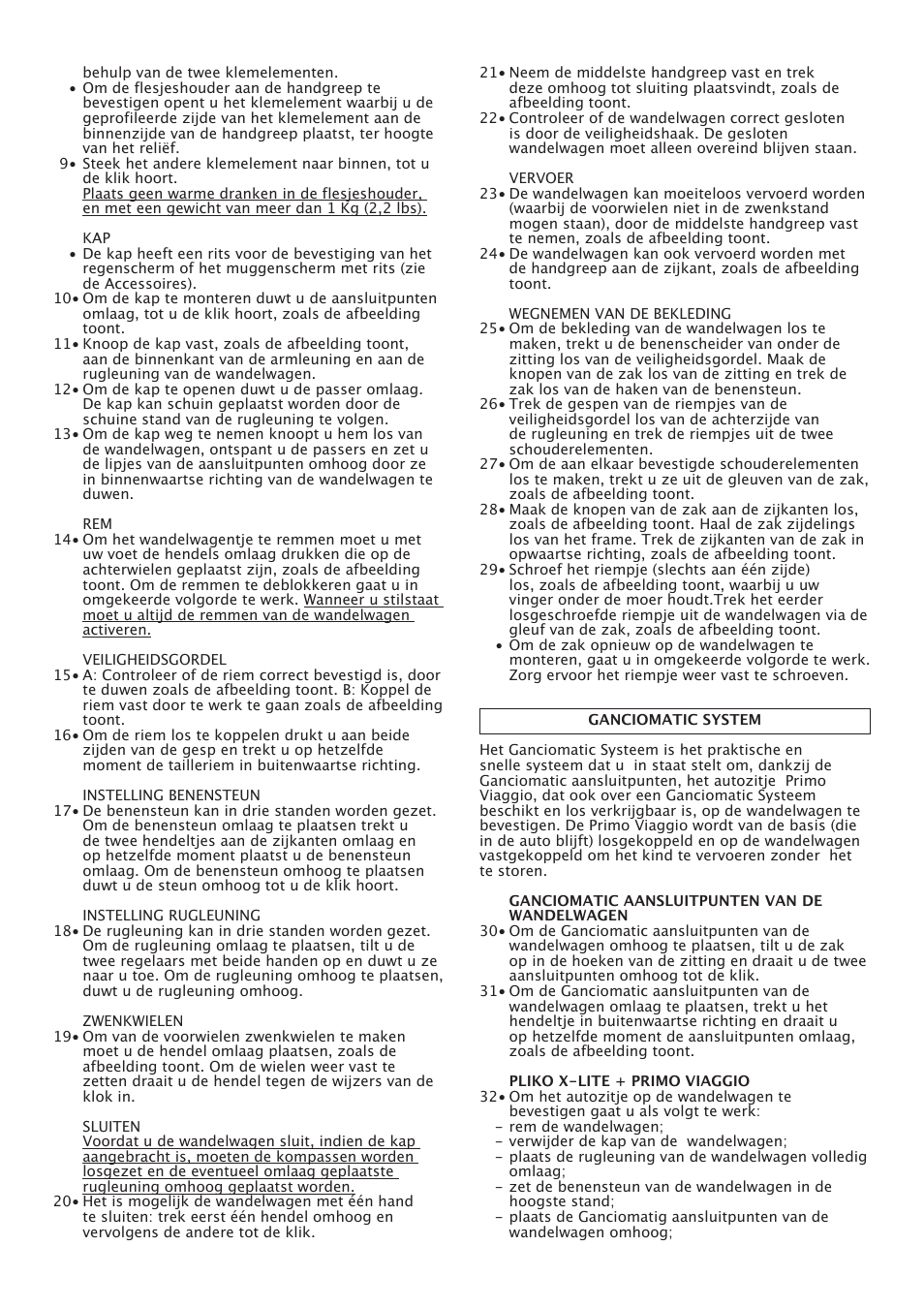 Peg-Perego Pliko X-Lite User Manual | Page 24 / 48