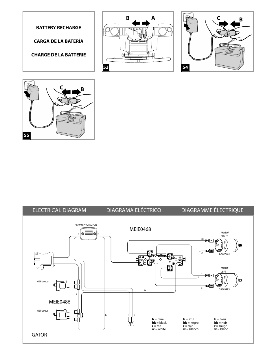 Meie0468, Gator, Meie0486 | Peg-Perego GATOR HPX SE IGOD0051 User Manual | Page 6 / 20