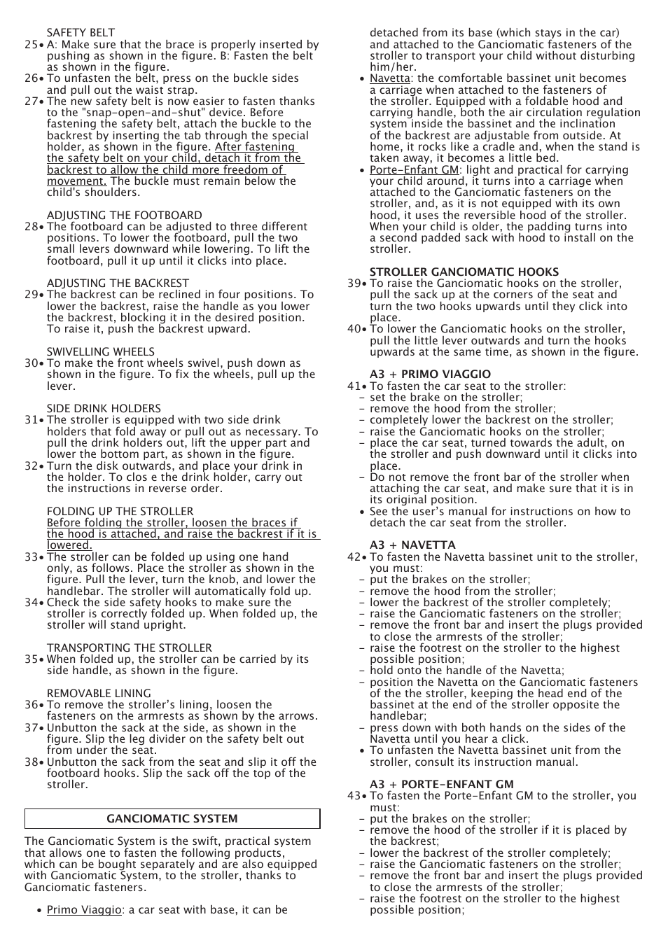 Peg-Perego A3 User Manual | Page 16 / 52