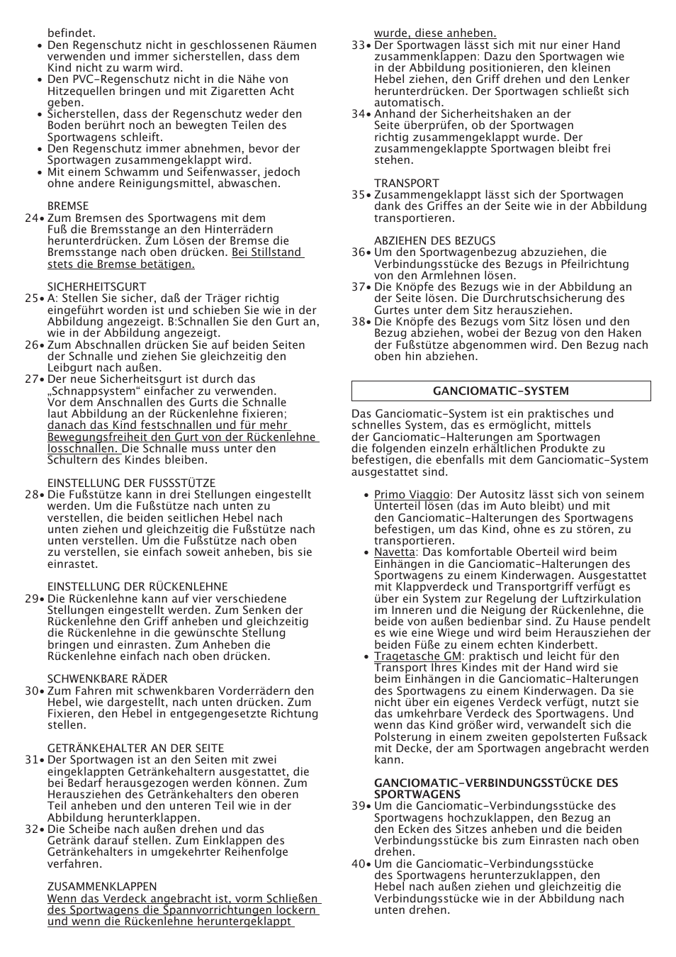 Peg-Perego A3 User Manual | Page 22 / 52