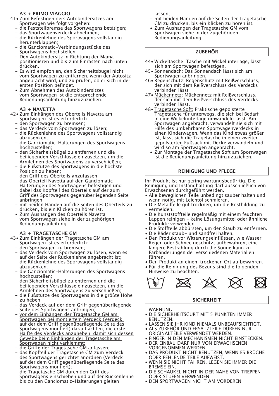 Peg-Perego A3 User Manual | Page 23 / 52