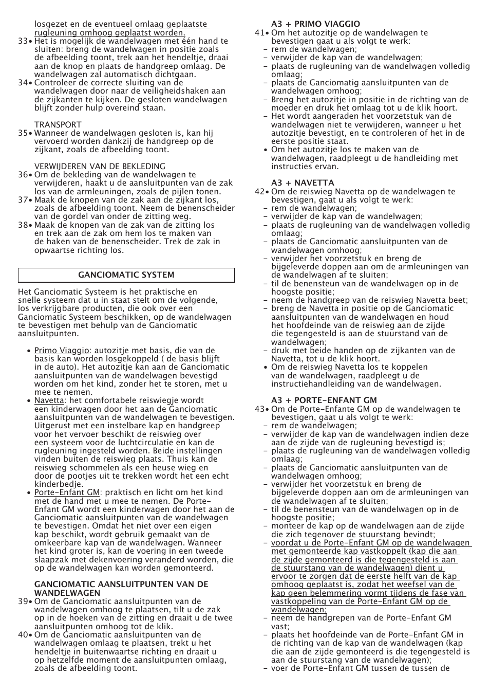 Peg-Perego A3 User Manual | Page 32 / 52