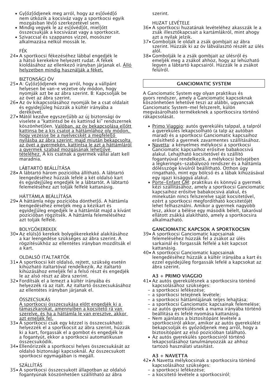 Peg-Perego A3 User Manual | Page 35 / 52