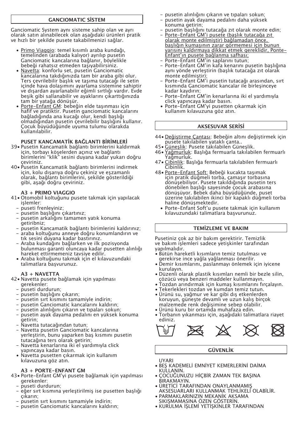 Peg-Perego A3 User Manual | Page 45 / 52