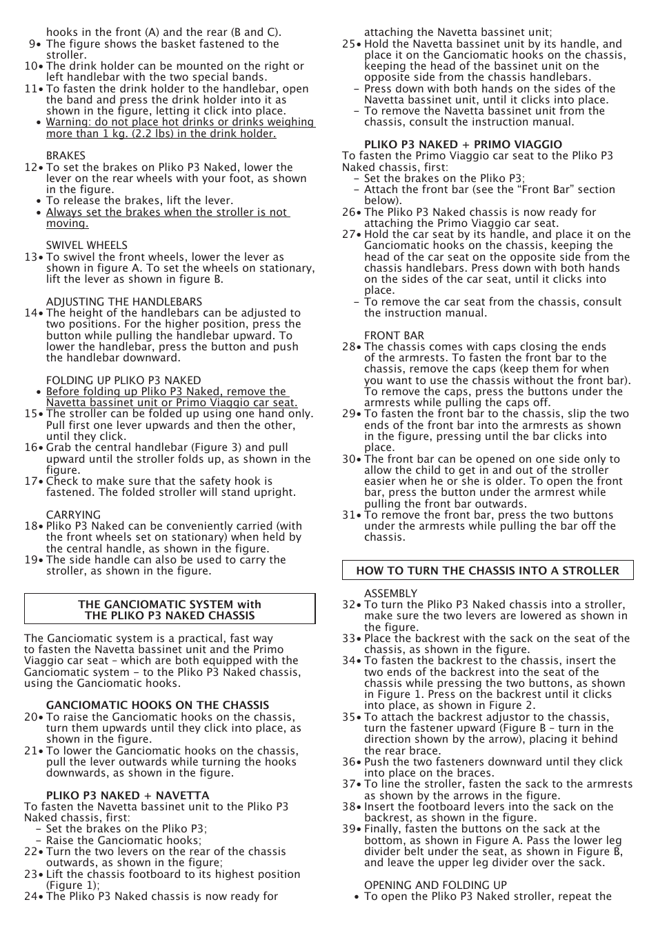 Peg-Perego Pliko P3 Naked User Manual | Page 22 / 80