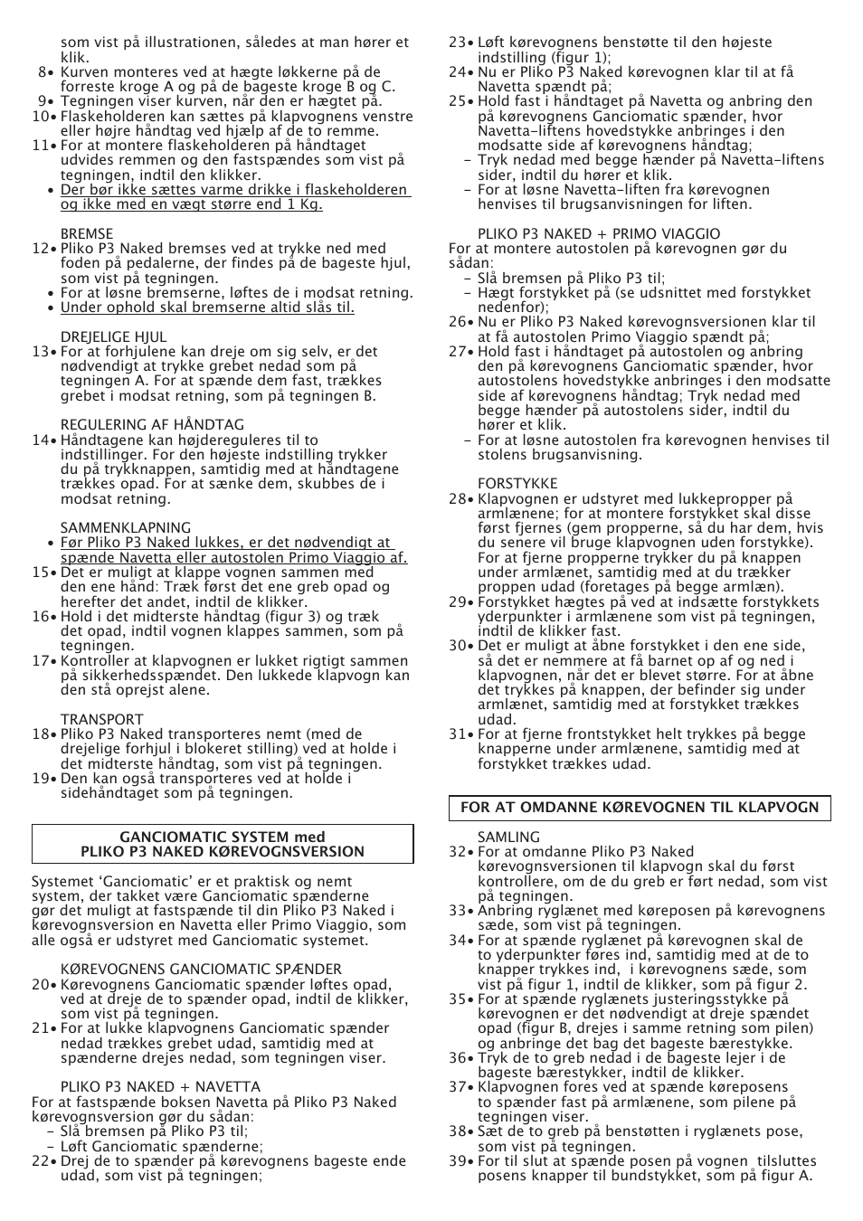 Peg-Perego Pliko P3 Naked User Manual | Page 45 / 80