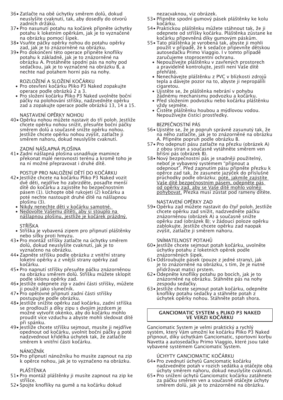 Peg-Perego Pliko P3 Naked User Manual | Page 53 / 80