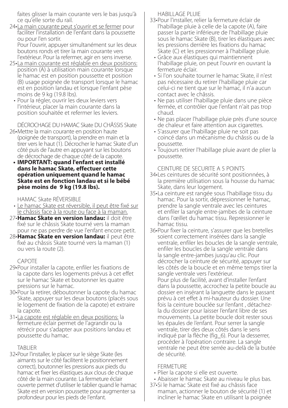 Peg-Perego SKATE User Manual | Page 27 / 32