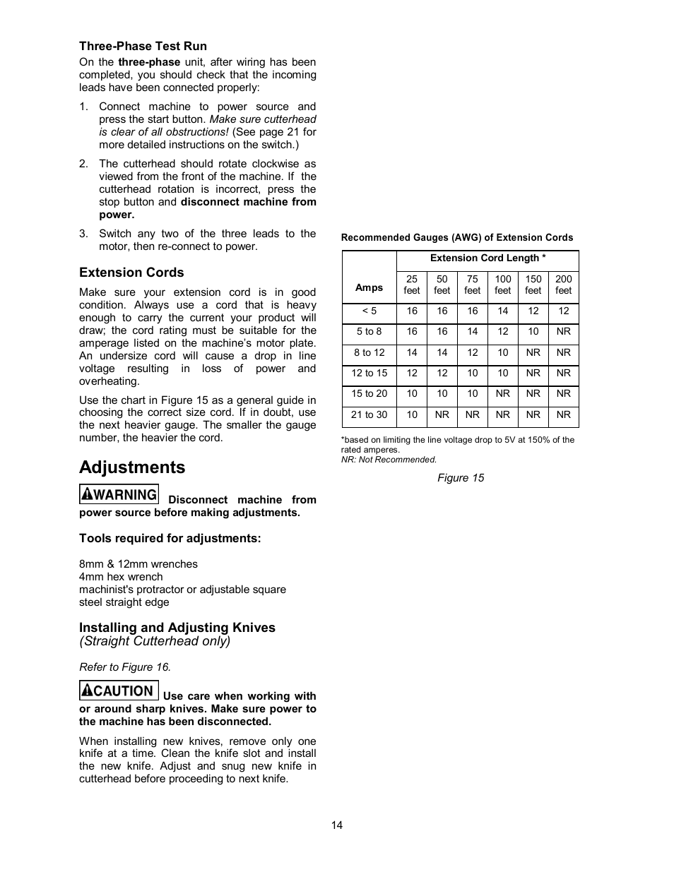 Adjustments | Powermatic 60HH User Manual | Page 14 / 44