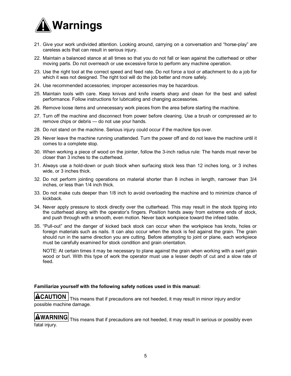 Powermatic 60HH User Manual | Page 5 / 44