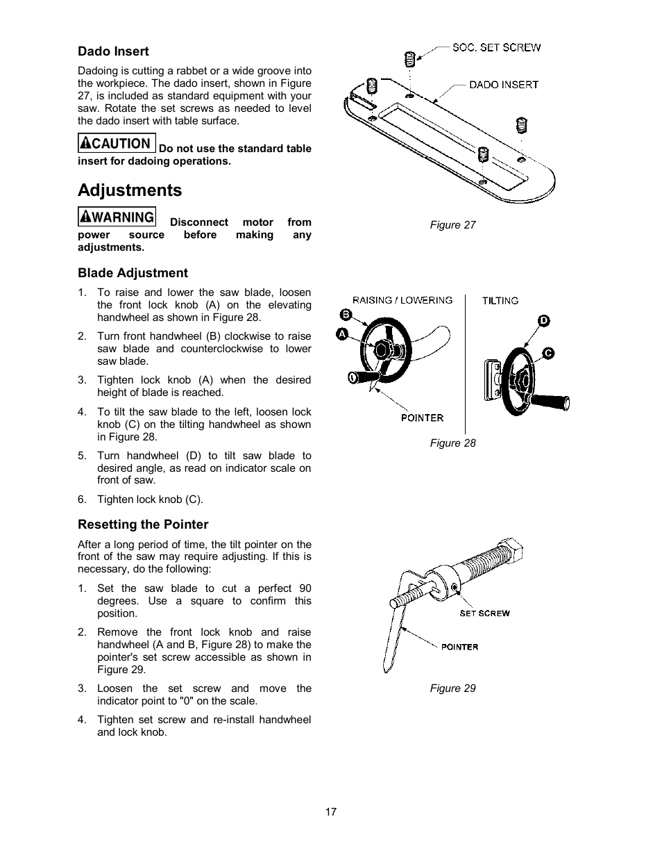 Adjustments | Powermatic 64A User Manual | Page 17 / 36