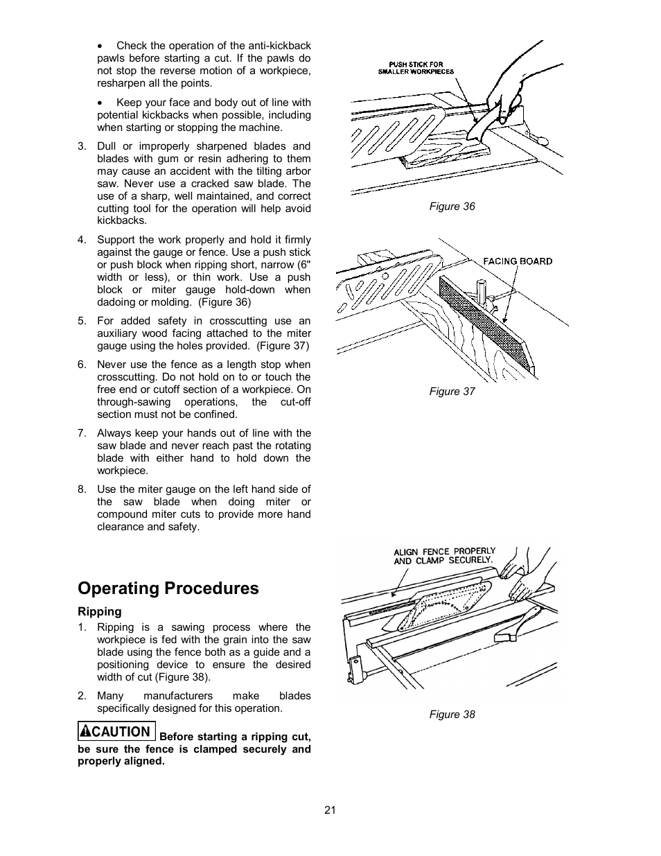 Operating procedures | Powermatic 64A User Manual | Page 21 / 36