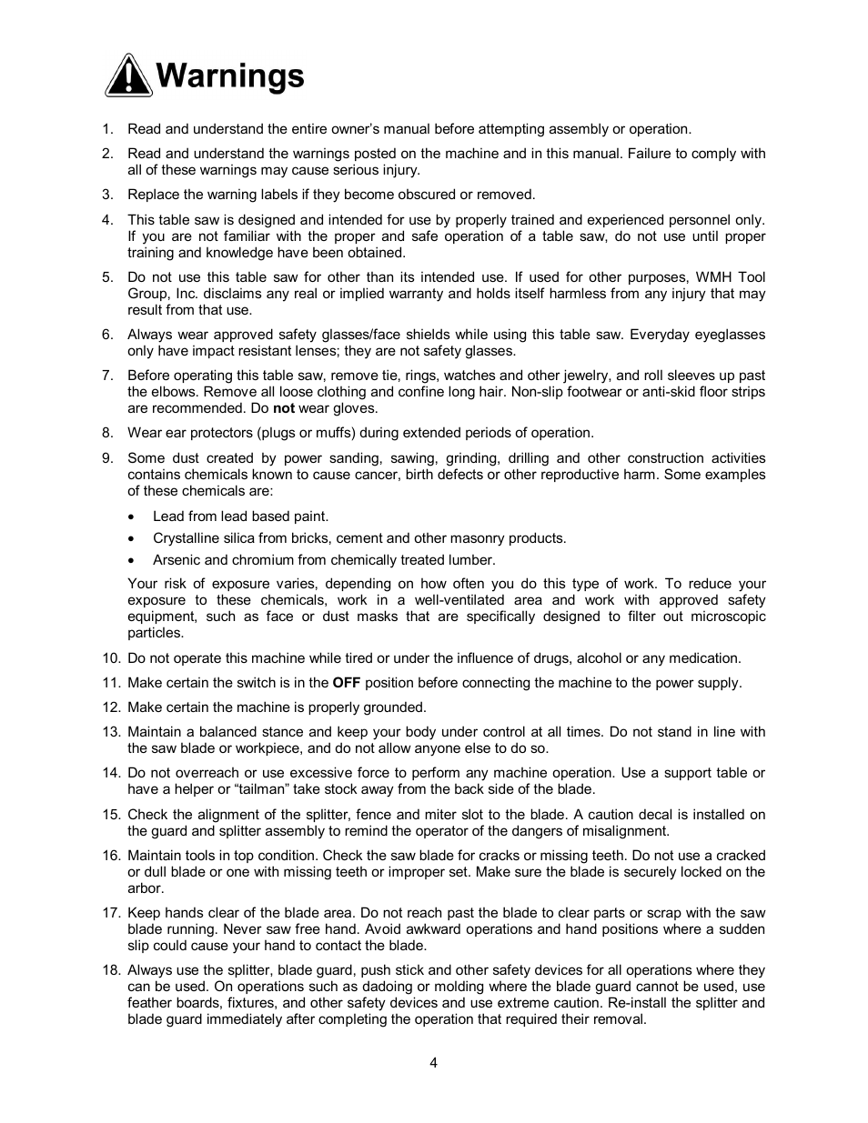 Powermatic 64A User Manual | Page 4 / 36